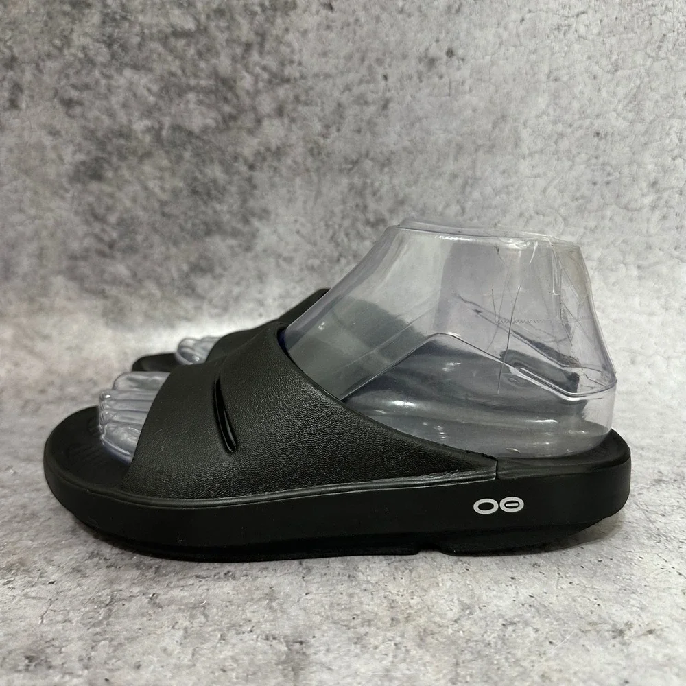 Oofos OOahh Sport Recovery Slides Womens 8 Black Comfortable Arch Support